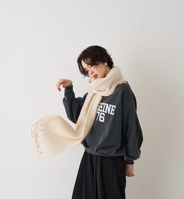 Rouge vif「【一部店舗限定】ボリュームフリンジマフラー/ストール」|マフラー|