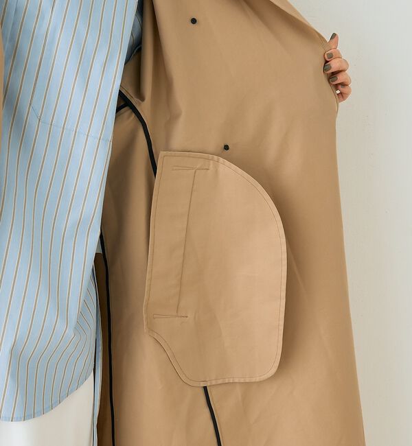 Rouge vif「【2サイズ展開】撥水NEWロングトレンチコート」|トレンチコート|