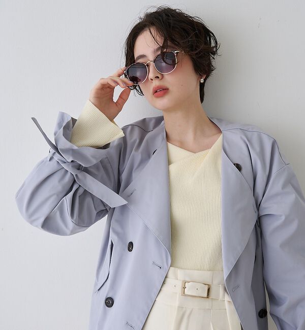 Rouge vif「【一部店舗限定】ドレープスリットスリーブリブニット【予約】」|ニット・セーター|