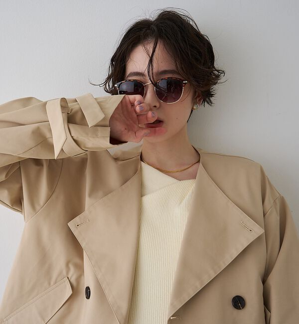 Rouge vif「【撥水・防花粉加工】【一部店舗限定】キャンディスリーブショートトレンチコート【予」|トレンチコート|
