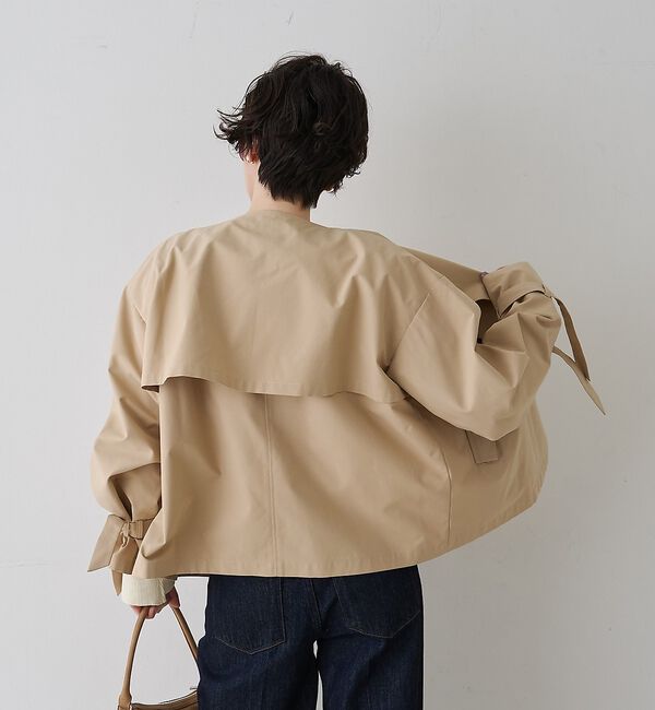 Rouge vif「【撥水・防花粉加工】【一部店舗限定】キャンディスリーブショートトレンチコート【予」|トレンチコート|