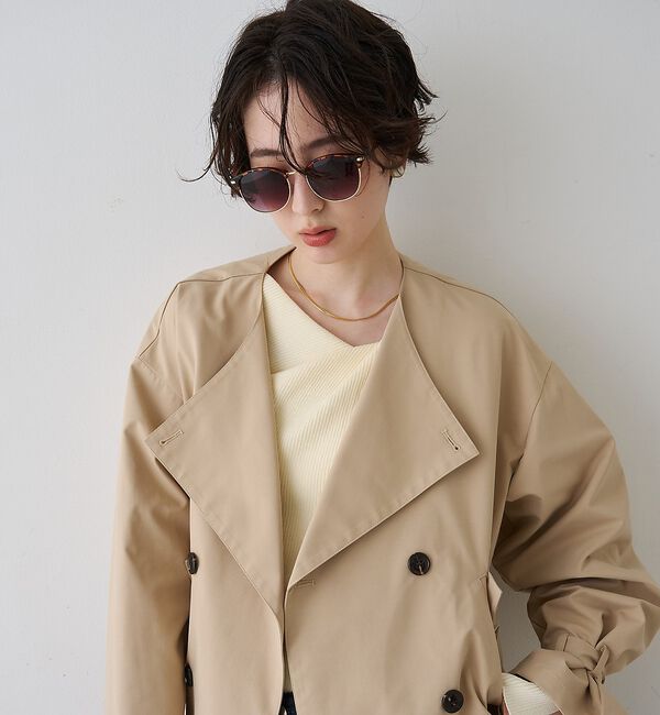 Rouge vif「【撥水・防花粉加工】【一部店舗限定】キャンディスリーブショートトレンチコート【予」|トレンチコート|