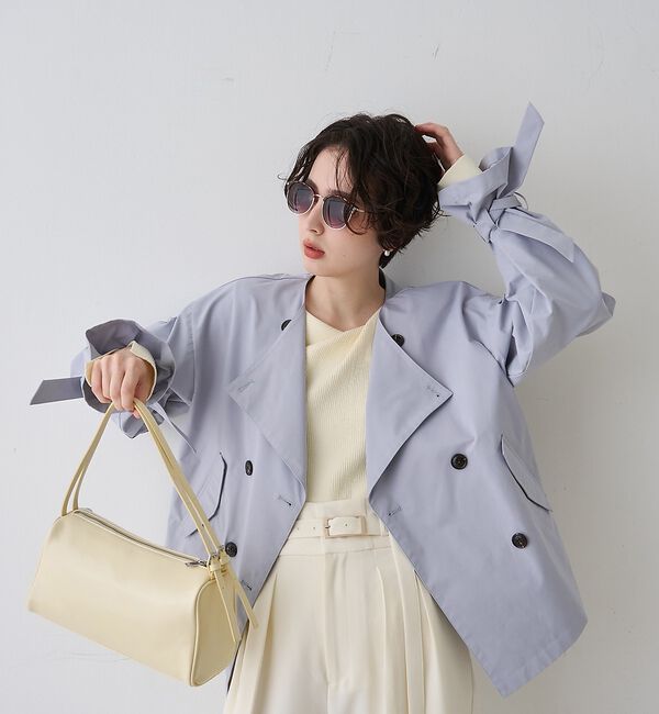 Rouge vif「【撥水・防花粉加工】【一部店舗限定】キャンディスリーブショートトレンチコート【予」|トレンチコート|