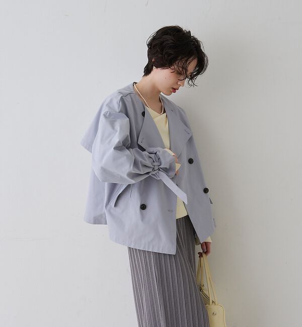 Rouge vif「【撥水・防花粉加工】【一部店舗限定】キャンディスリーブショートトレンチコート【予」|トレンチコート|