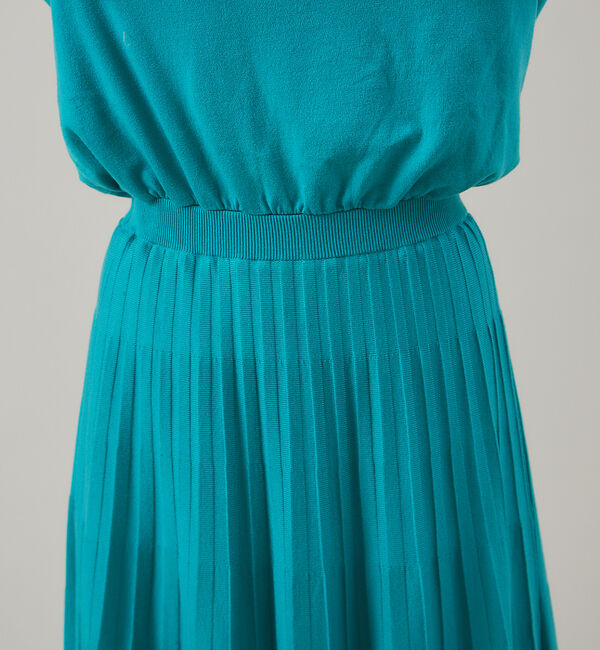 qualite「ハイゲージプリーツニットワンピース」|ワンピース|