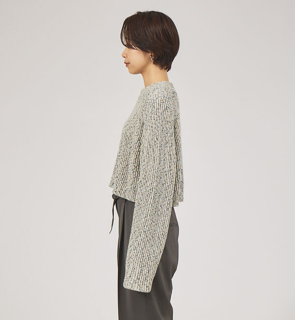 qualite「＜ITALY＞カラーミックスクロップトニット」|ニット・セーター|