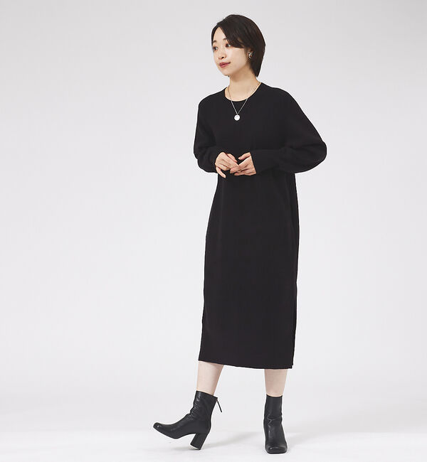 qualite「スリットニットワンピース」|ワンピース|