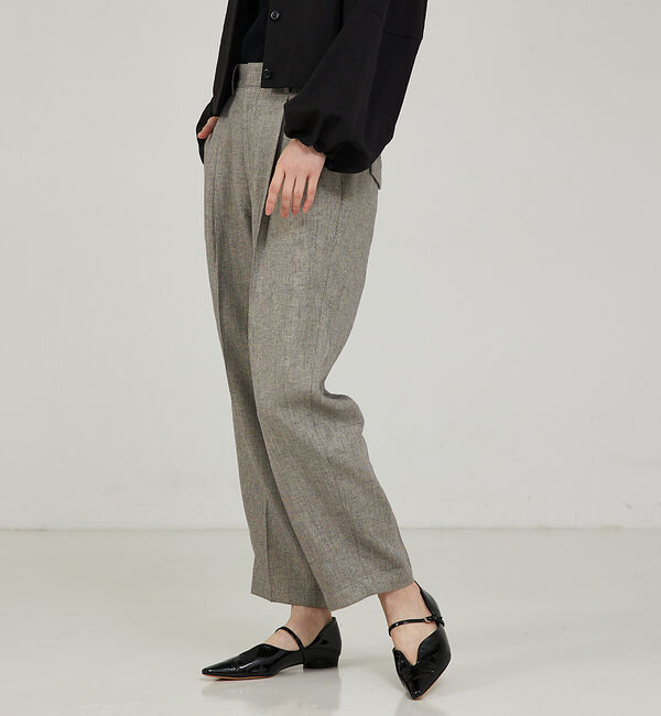 qualite「【セットアップ対応】ラメリネンタックパンツ」|その他|