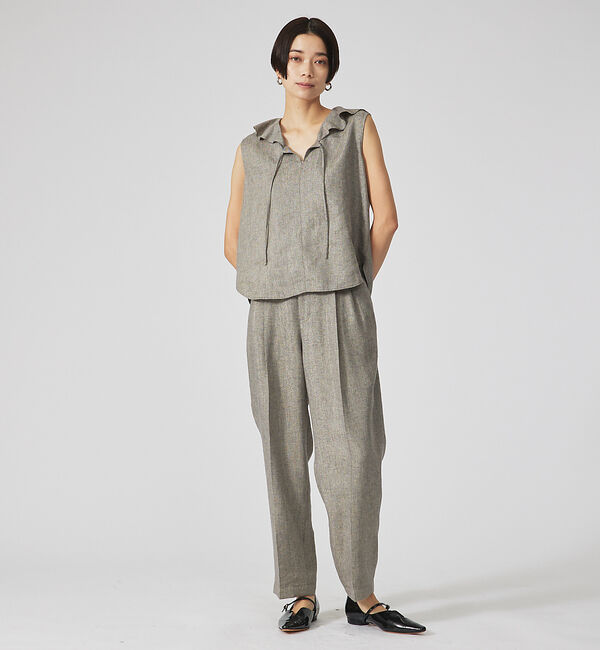 qualite「【セットアップ対応】ラメリネンタックパンツ」|その他|