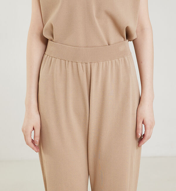 qualite「レーヨンストレッチサイドスリットニットパンツ」|その他|