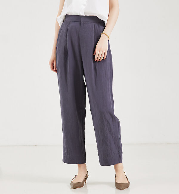 qualite「フィブリルポプリンドロストパンツ」|その他|チャコールグレー