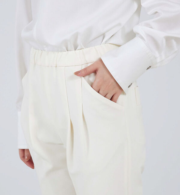 qualite「【ベストセラー】2WAYバックピーチタックパンツ」|スラックス|