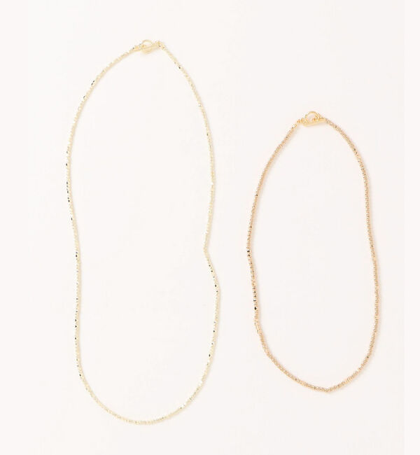 qualite「ヘマタイトツインネックレス」|ネックレス|ゴールド