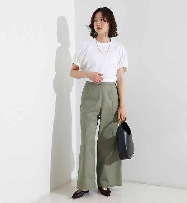 qualite「袖ギャザーカットTOP」|Tシャツ・カットソー|