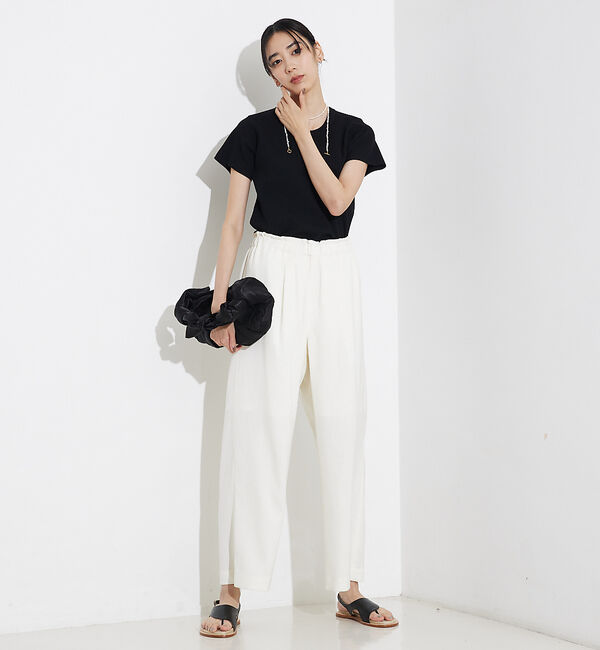 qualite「ウォッシャブルニットT」|Tシャツ・カットソー|