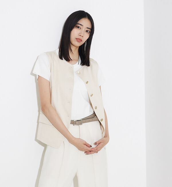 qualite「ウォッシャブルニットT」|Tシャツ・カットソー|