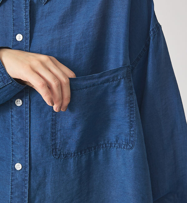 qualite「シアーデニムライクシャツ」|シャツ・ブラウス|