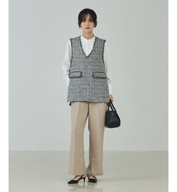 qualite「ラメツイードジレ」|ベスト・ジレ|