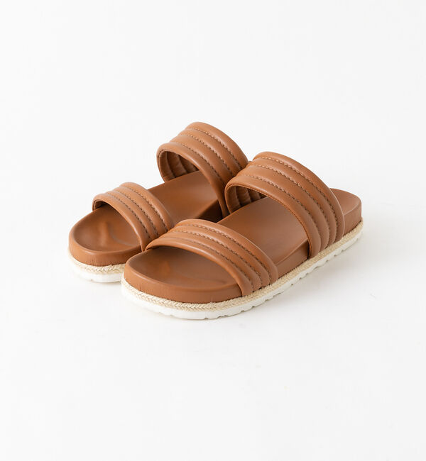 AU BANNISTER「【販売店舗限定】クッションベルトフットベットサンダル」|サンダル|キャメル