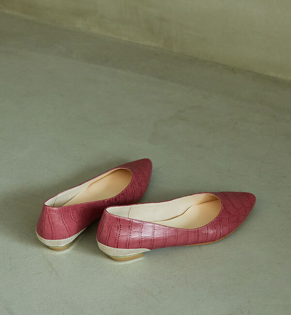 AU BANNISTER「【累計1万足突破！】ボロネーゼ カッター フラットパンプス」|パンプス|ピンク