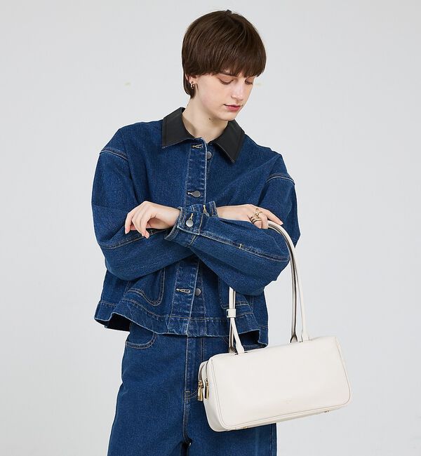 LOWELL things「Raffy/レザースクエアボストン」|ボストンバッグ|