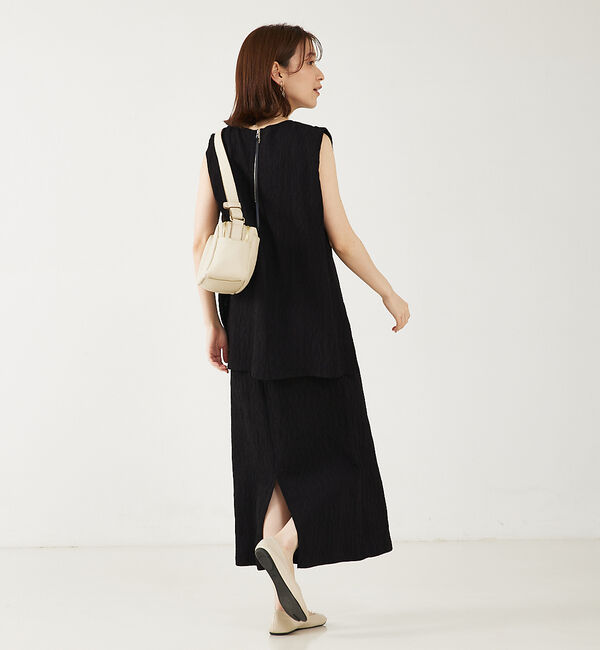 abahouse mavie「【セットアップ対応】楊柳バックジップノースリプルオーバー」|シャツ・ブラウス|