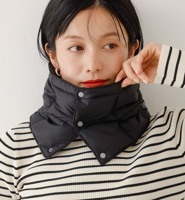 abahouse mavie「【TAION】ベーシック ダウンネックウォーマー」|マフラー|ブラック