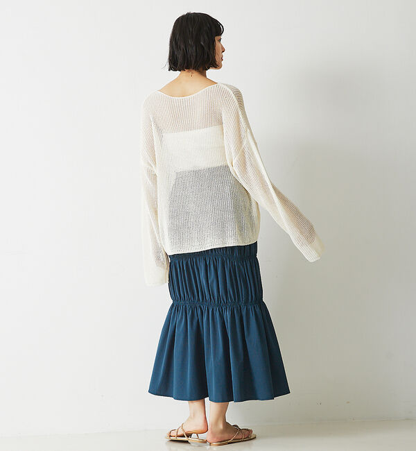 abahouse mavie「シャーリングスカート」|スカート|