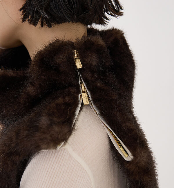 The Store by C' 「【COCUCA】フェイクファーベスト」|ダウンベスト・ベスト|