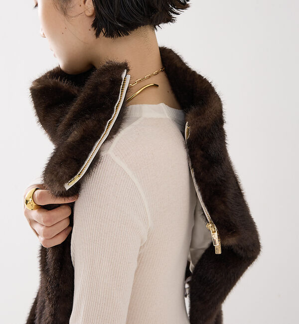 The Store by C' 「【COCUCA】フェイクファーベスト」|ダウンベスト・ベスト|