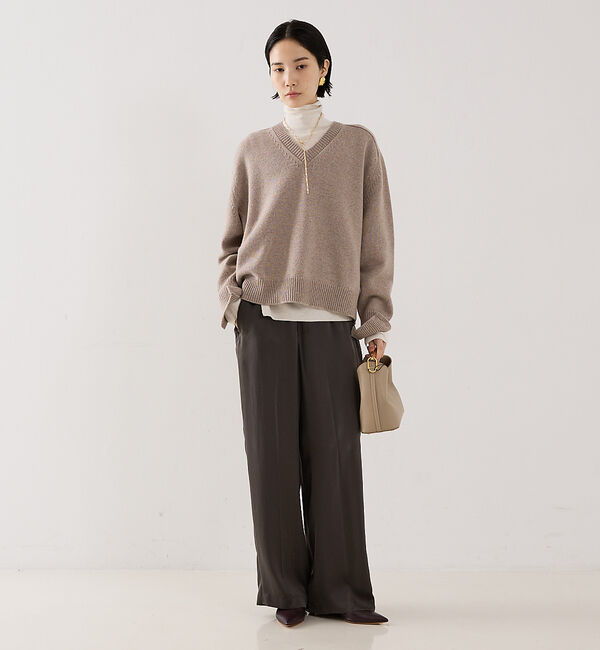 The Store by C' 「【ROHE】 V-neck Sleeve Wrap Jumper／2wayVネッ」|ニット・セーター|