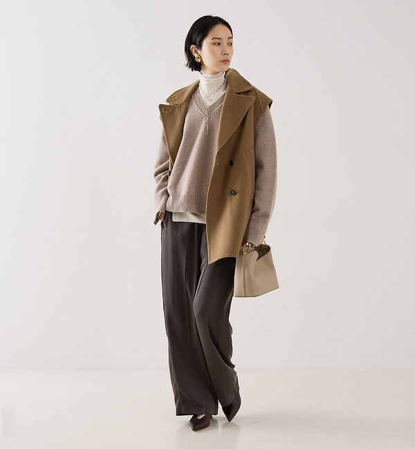 The Store by C' 「【ROHE】 V-neck Sleeve Wrap Jumper／2wayVネッ」|ニット・セーター|