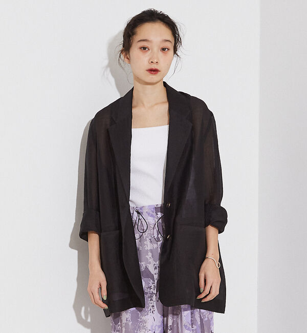 NOMINE「シルキー シアー バックスリット ジャケット」|その他|