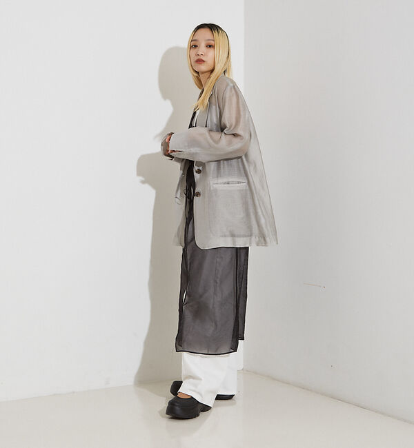 NOMINE「シルキー シアー バックスリット ジャケット」|その他|