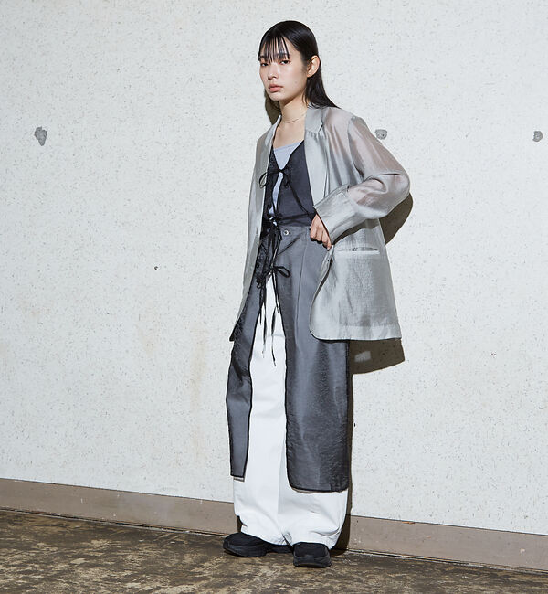 NOMINE「シルキー シアー バックスリット ジャケット」|その他|