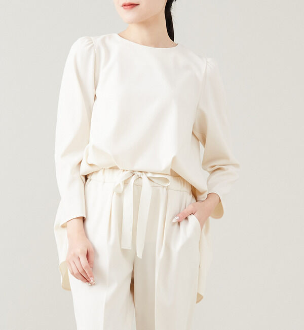 TIARA「パフスリーブオーバーブラウス（セットアップ対応）」|シャツ・ブラウス|アイボリー