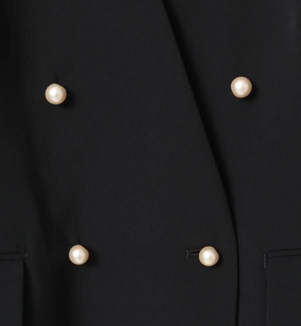 TIARA「ノーカラーダブルジャケット」|テーラードジャケット|