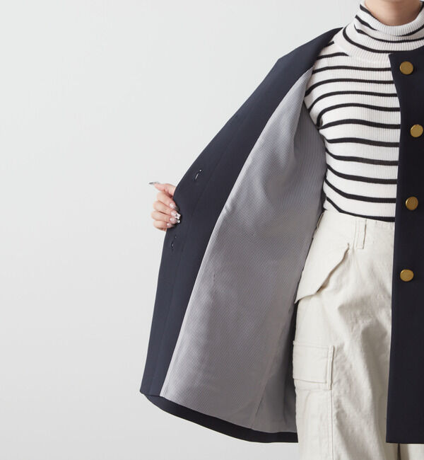 Liesse「メタルボタンAラインコート」|ブルゾン・スタジャン|
