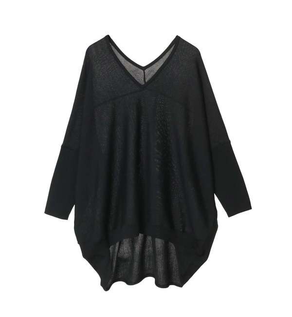 Liesse「【定番】前後V袖リブオーバーニット」|ニット・セーター|