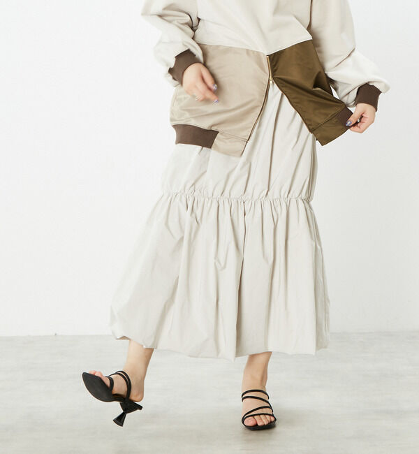 Soffitto「バルーンボリュームスカート」|スカート|グレイッシュベージュ