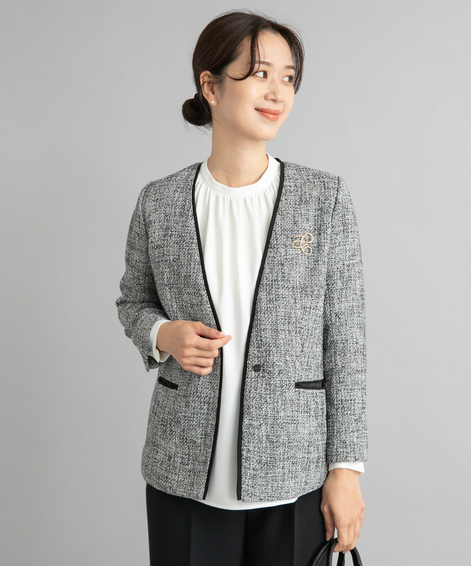 URBAN RESEARCH DOORS「ツィードVネックロングジャケット」|その他|