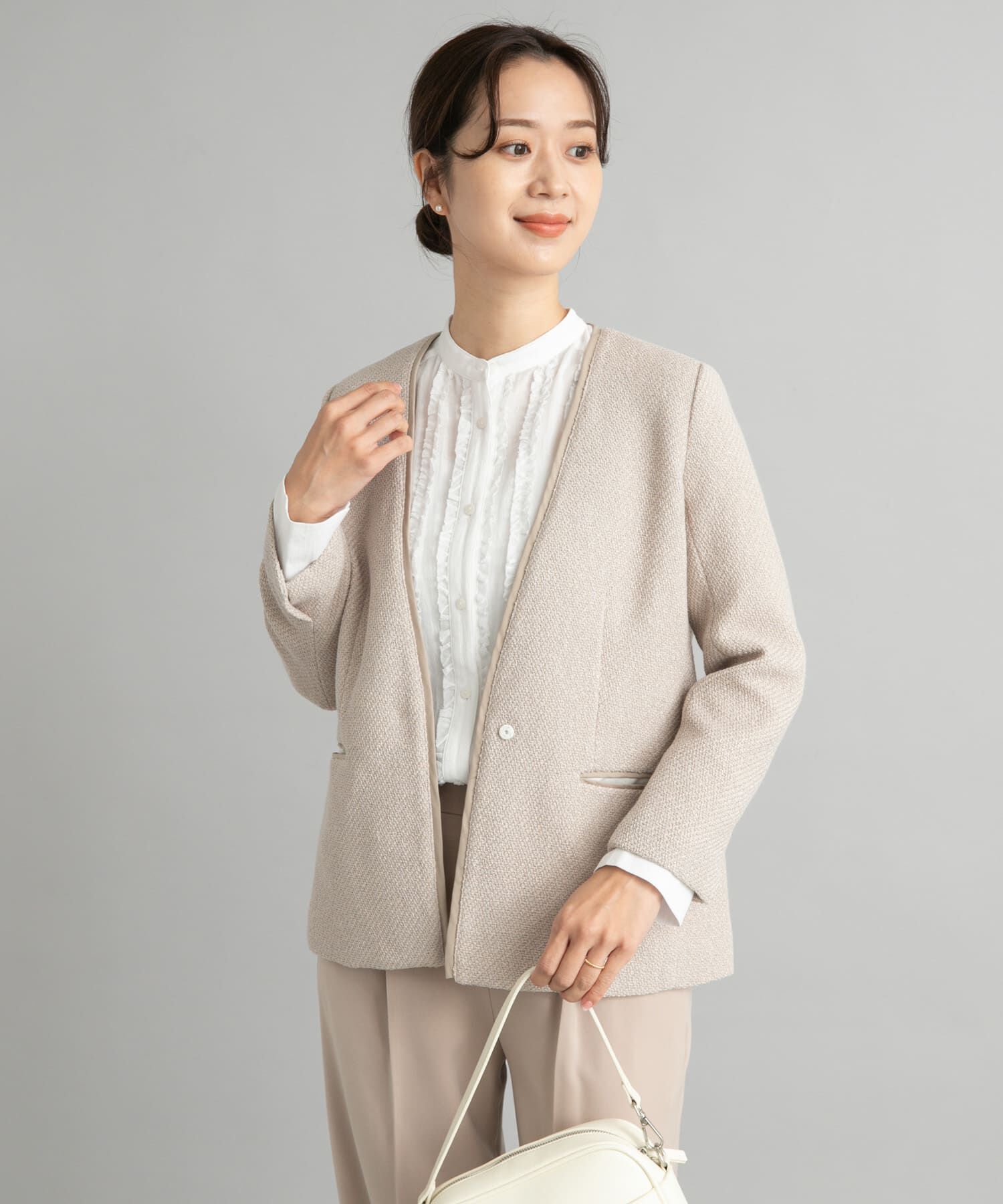 URBAN RESEARCH DOORS「ツィードVネックロングジャケット」|その他|