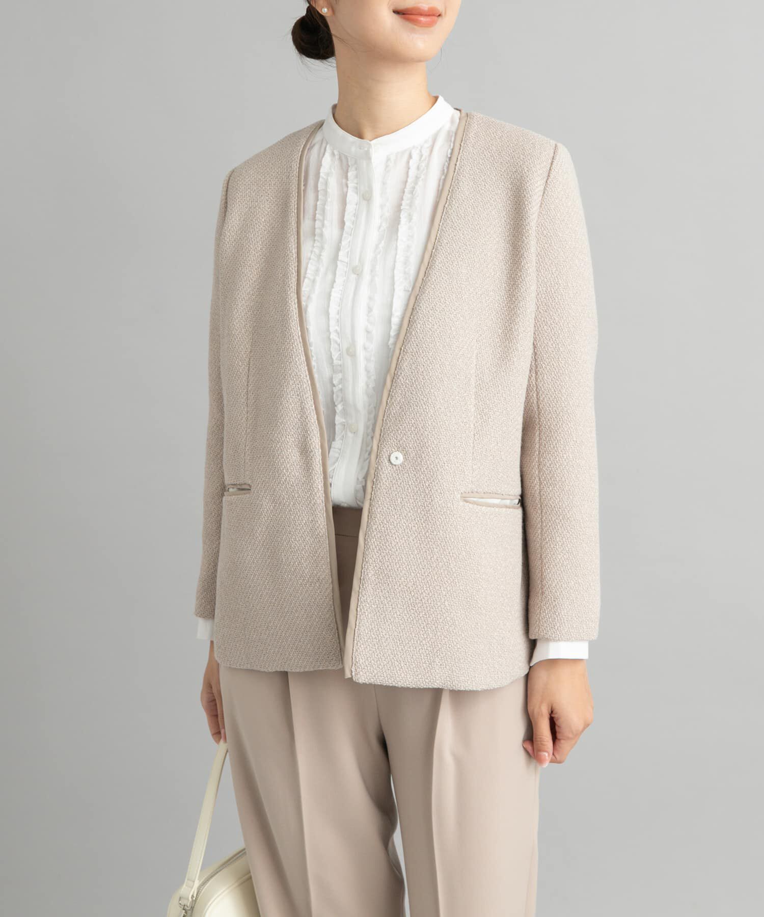 URBAN RESEARCH DOORS「ツィードVネックロングジャケット」|その他|