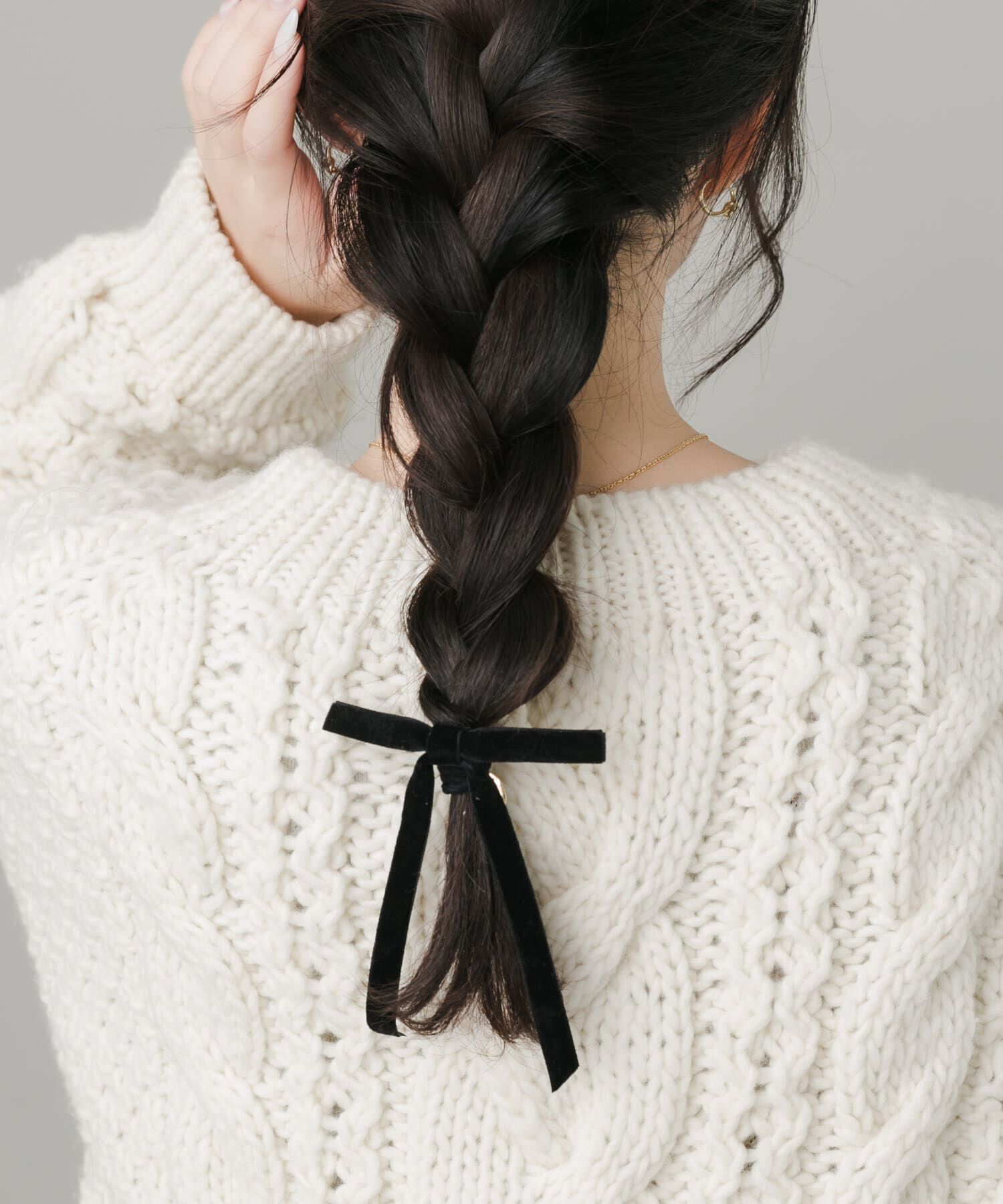 SMELLY「ベロアリボンポニー」|ヘアゴム・シュシュ|