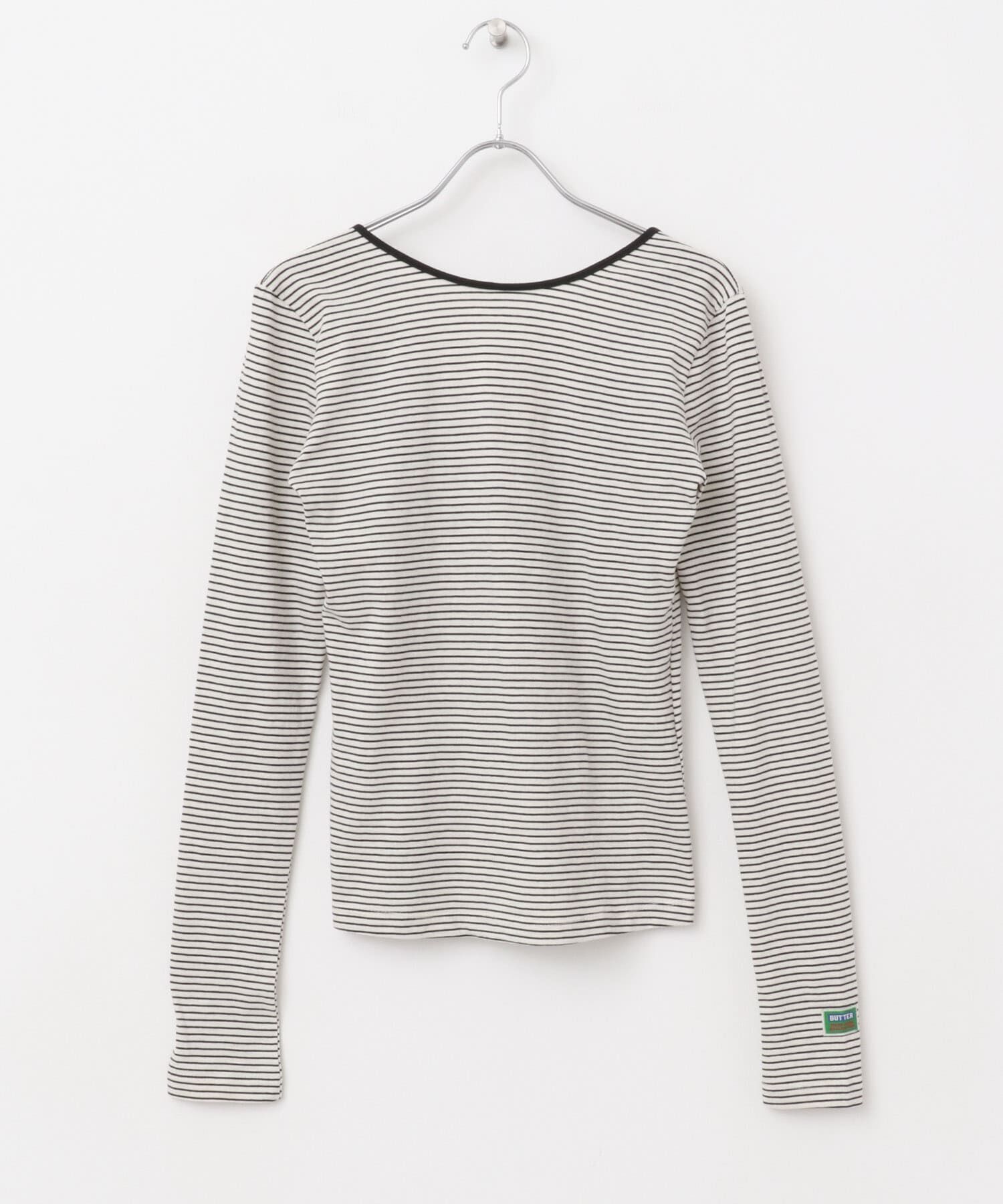 URBAN RESEARCH ROSSO「GREEN BUTTER　Two-way Stripe Patch T-shirts」|Tシャツ・カットソー|