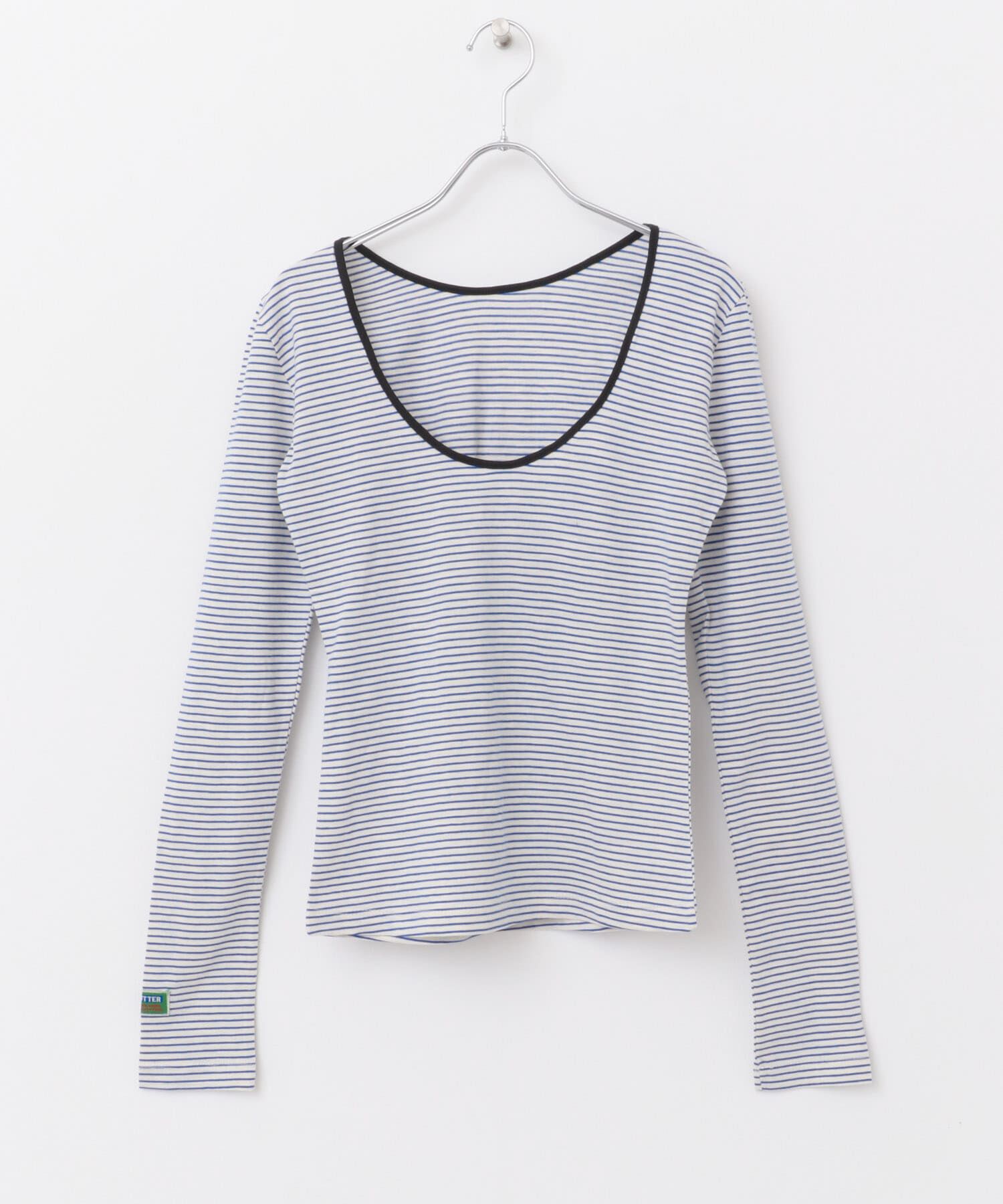 URBAN RESEARCH ROSSO「GREEN BUTTER　Two-way Stripe Patch T-shirts」|Tシャツ・カットソー|