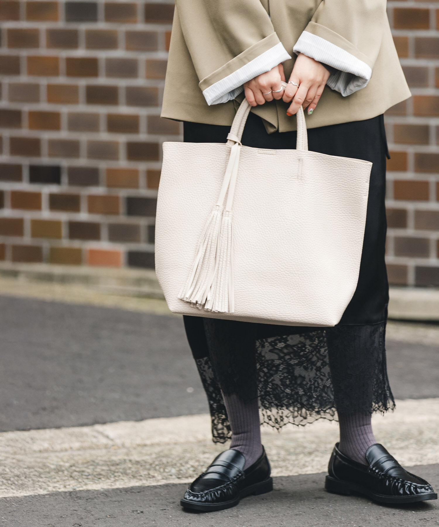 RODE SKO「タッセル軽量2WAYシンプルトートバッグ」|トートバッグ|