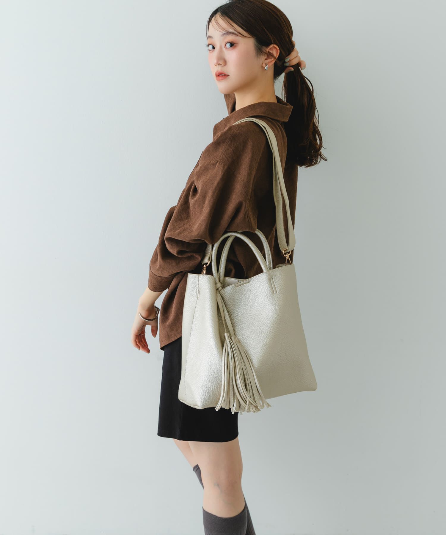 RODE SKO「タッセル軽量2WAYシンプルトートバッグ」|トートバッグ|