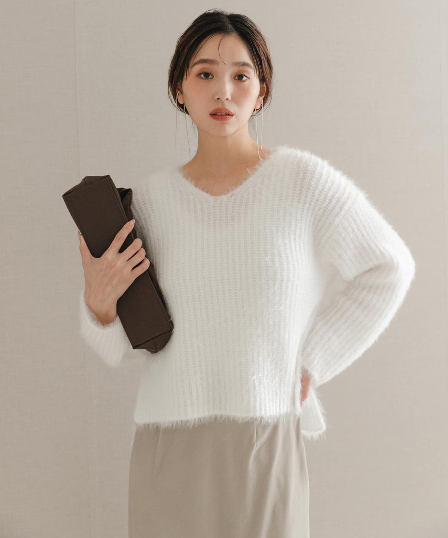 URBAN RESEARCH ROSSO「シャギーVネックニット」|ニット・セーター|