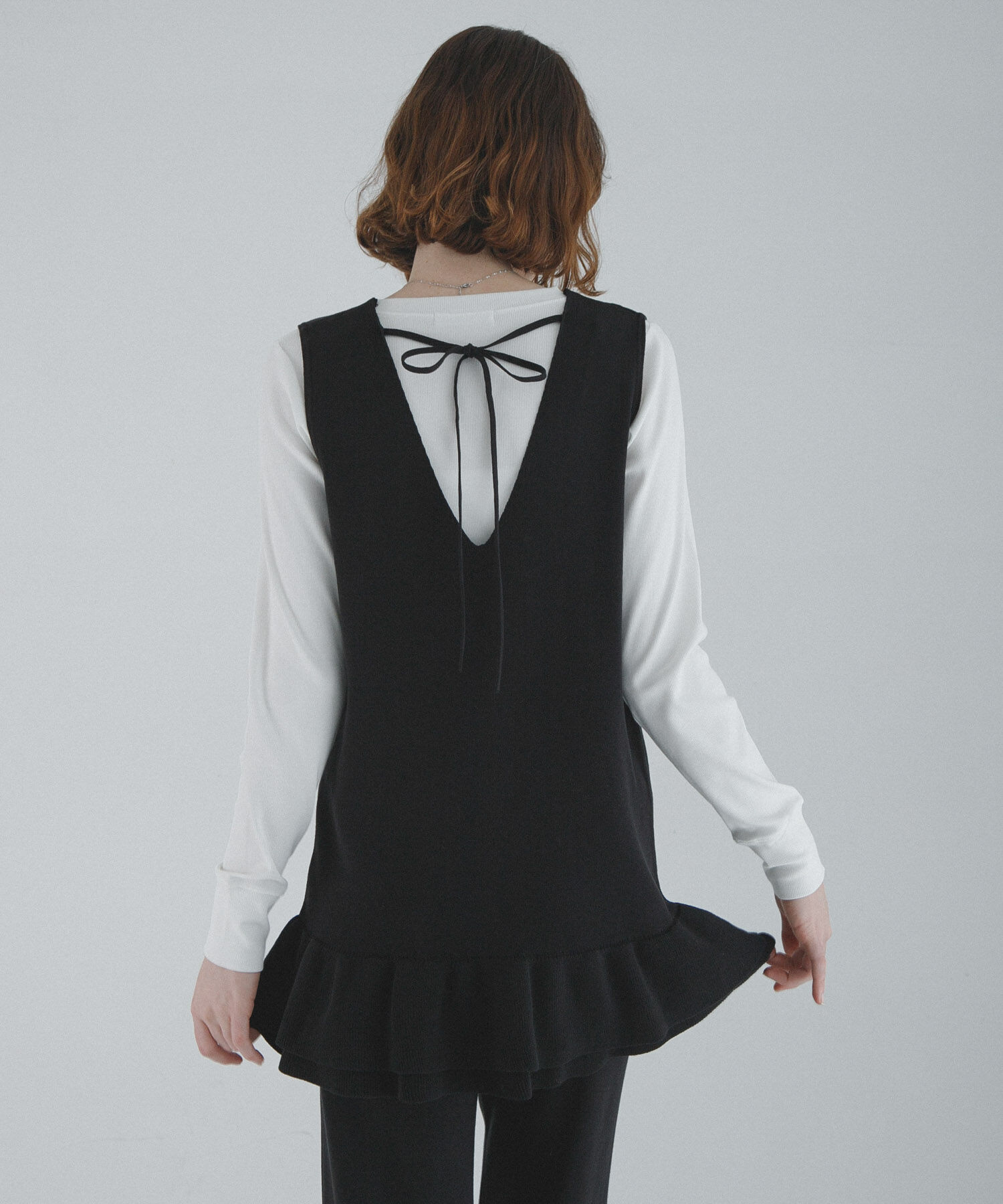 Sonny Label 「フリルチュニックベスト パンツSET」|ニット・セーター|